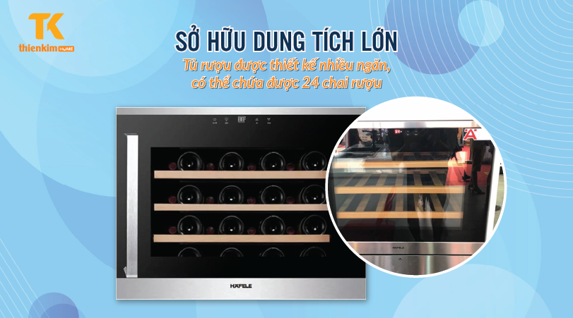 Sở hữu dung tích lớn Tủ rượu âm Hafele HW-B36A 538.11.800